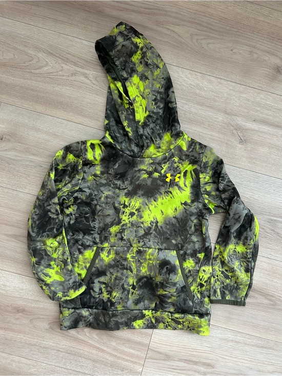 Under Armour Other - Under Armour Black and Neon Yellow Camo Pullover Hoodie